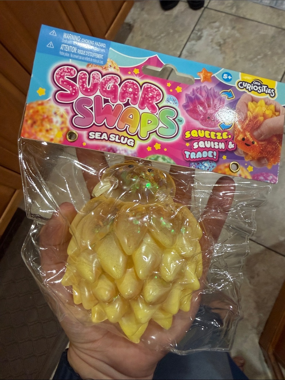 Sea Slug Kids Toy - Yellow Squeeze & Squish